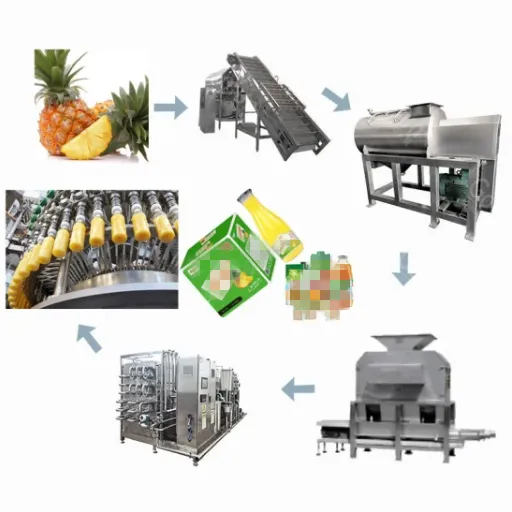 Major Steps in Pineapple Juice Processing