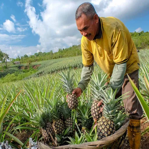 Pineapple Harvesting and Preparation