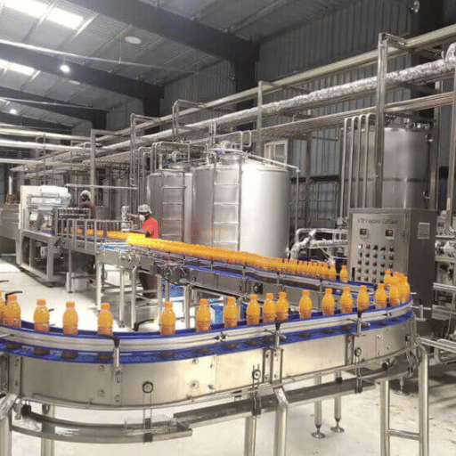 Visão geral das linhas de produção de bebidas